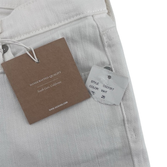 NEW AG Adriano Goldschmied The Ballard Slim Boot Jeans in White Size 26R - Picture 9 of 12